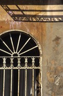 Italy: Venice, Dorsoduro, near Accademia bridge, window with wrought iron