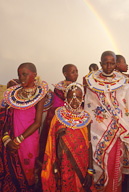 Group of Maasai dancers, Amboseli NP