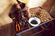 Splitting cashews