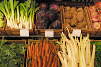 Italy: Piedmont, Langhe, fresh vegetables for sale