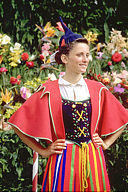 Madeira: dancer at Flower Festival, May