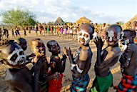 Lebuk, a Karo village, during dance ceremony