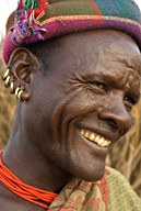 Dassanech elder in village of Ilokelete