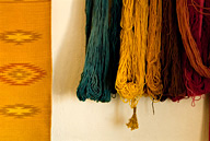 Naturally dyed yarn in Abiquiu, NM